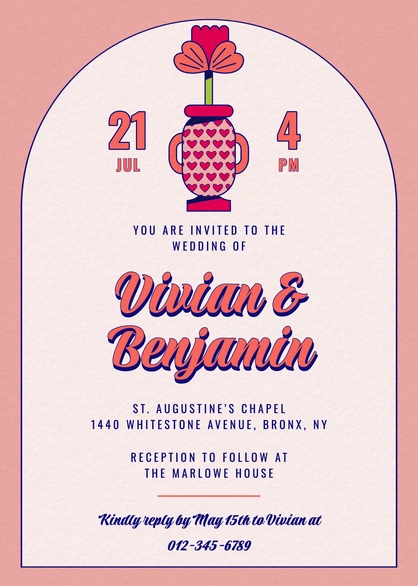 Wedding Invitation for Vivian & Benjamin