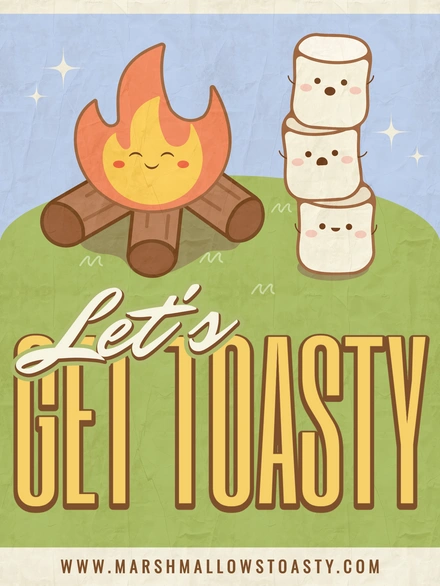 Campfire and marshmallows