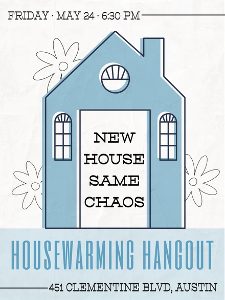 Housewarming event invitation