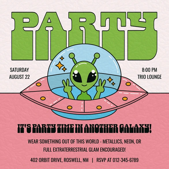 Galaxy-themed Party Invitation