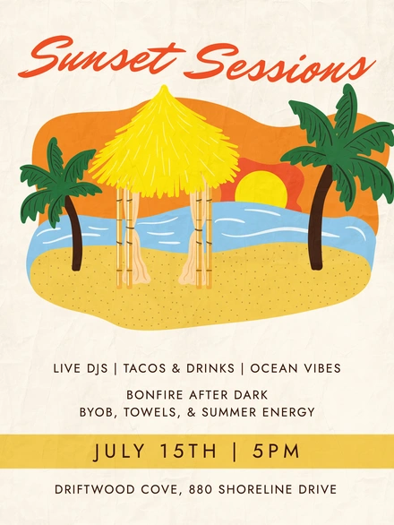 Beach Party Invitation