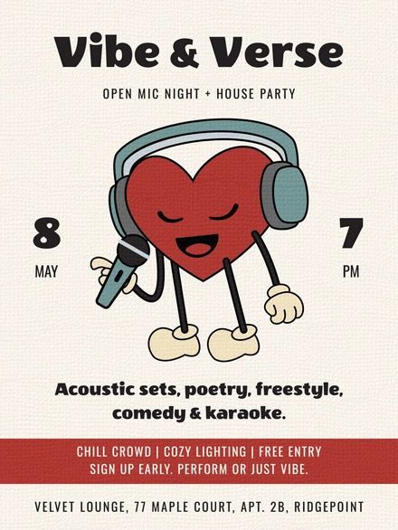 Open Mic Night and House Party