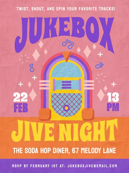 Jive Night Event Poster