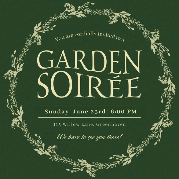 Garden Soirée Event