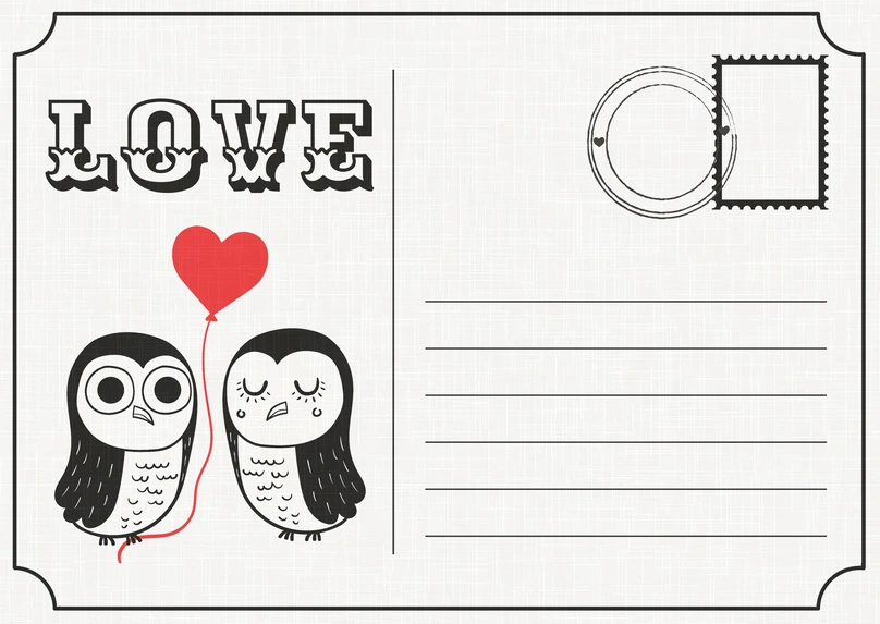 Owls with Heart Balloon