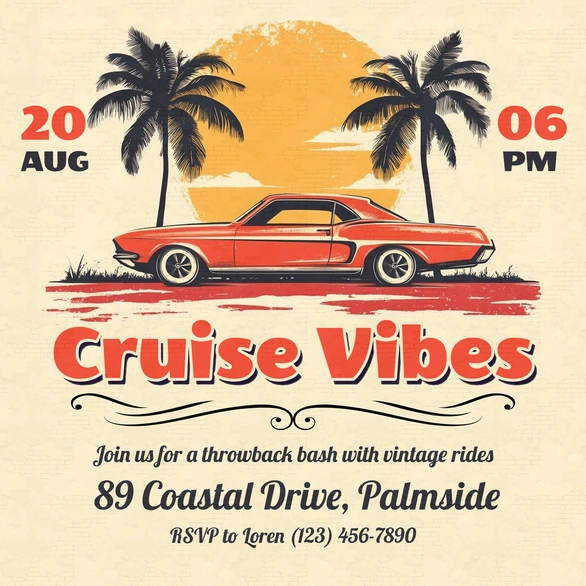 Car-themed Event Invitation