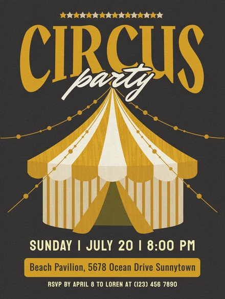 Circus Party Event