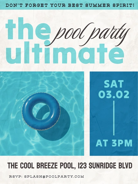 Pool Party Invitation