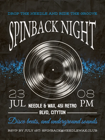 Spinback Night Event