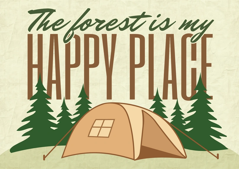 Camping in the forest