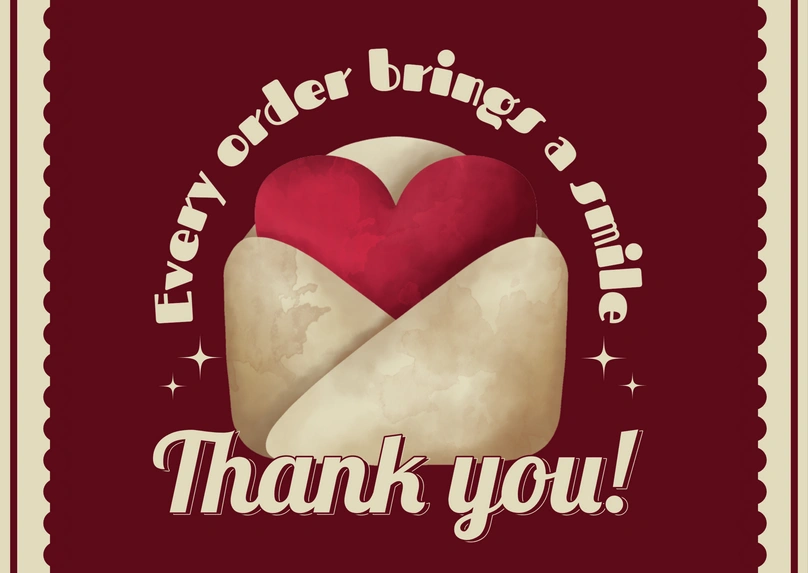 Gratitude for orders