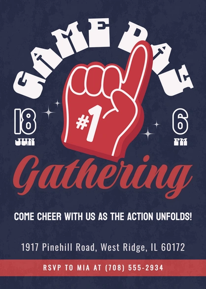 Invitation to a sports gathering