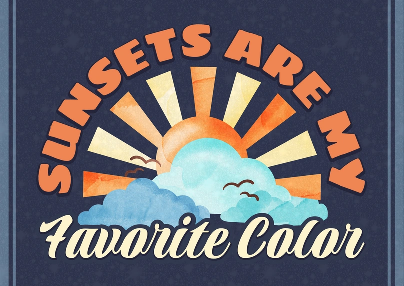 Sunset with inspirational text