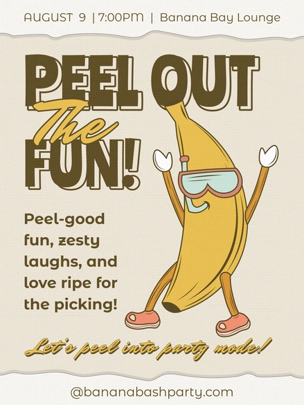 Announcement for a fun party event