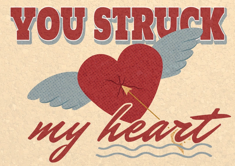 Romantic card design