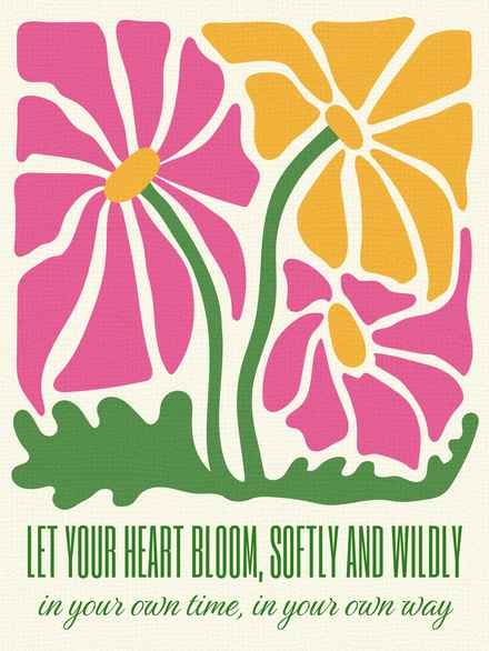 Inspirational Message with Flowers