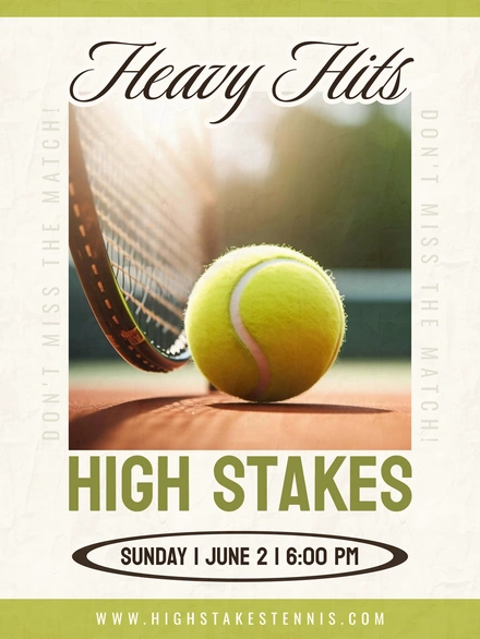 Tennis Match Event Poster