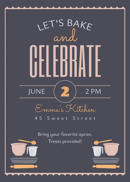 Baking Event Invitation