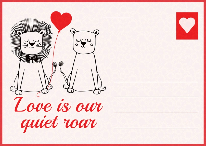 Lions with a Heart Balloon