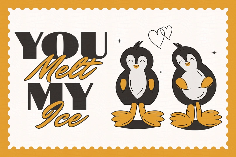 Penguins expressing love