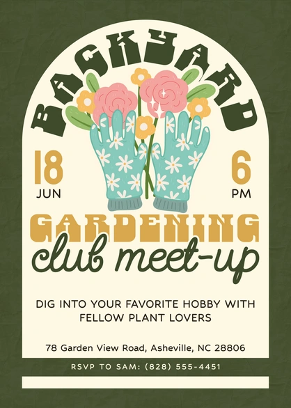 Gardening Meet-Up Invitation
