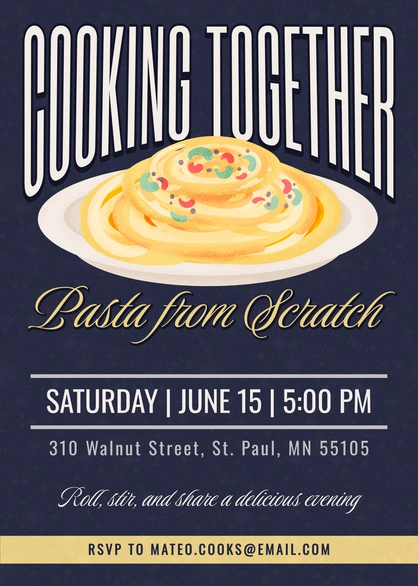 Cooking Workshop Invitation