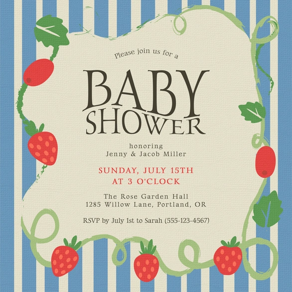 Invitation for a baby shower