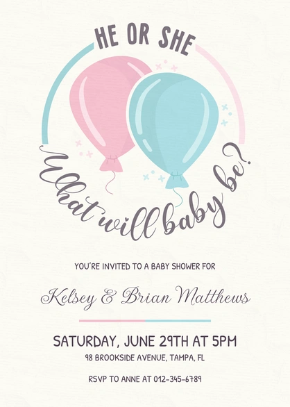 Baby Shower Invitation Design