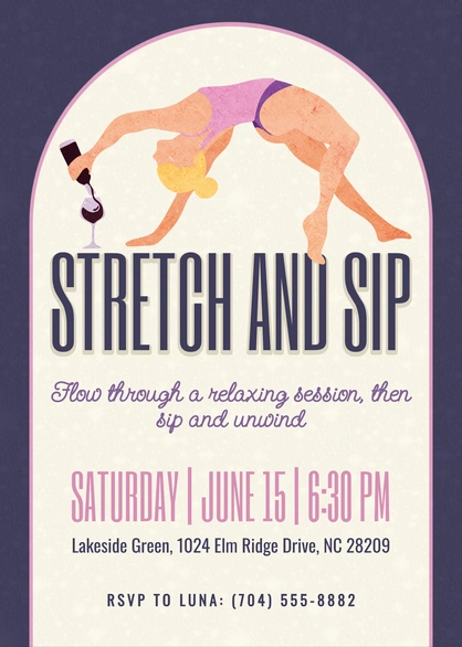 Stretch and Sip Event
