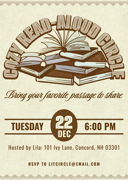 Reading Event Invitation