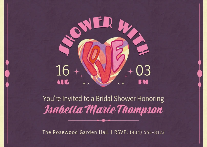 Bridal Shower Invitation Design