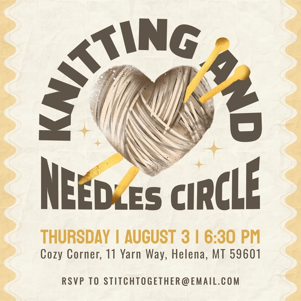 Knitting Event Invitation