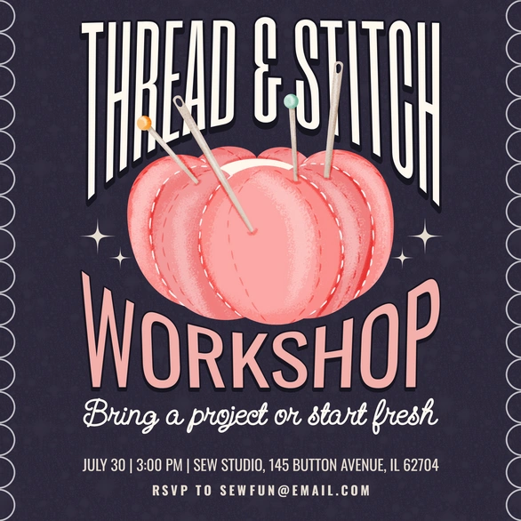 Craft Workshop Invitation