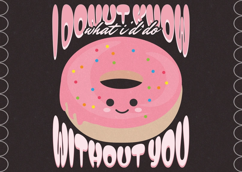 Decorative Graphic with Donut Theme