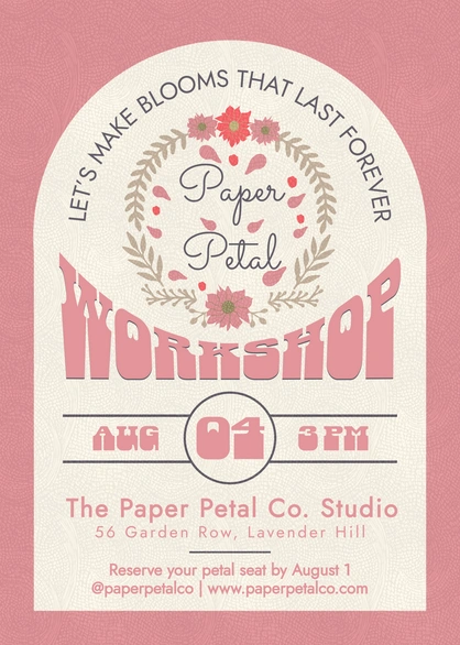 Invitation to a crafting workshop