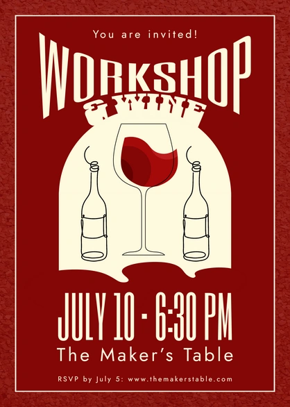 Wine Workshop Invitation