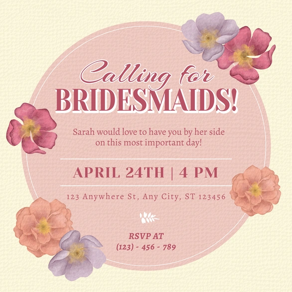 Bridesmaid Invitation