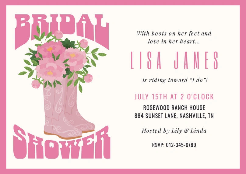 Bridal Shower Event Invitation