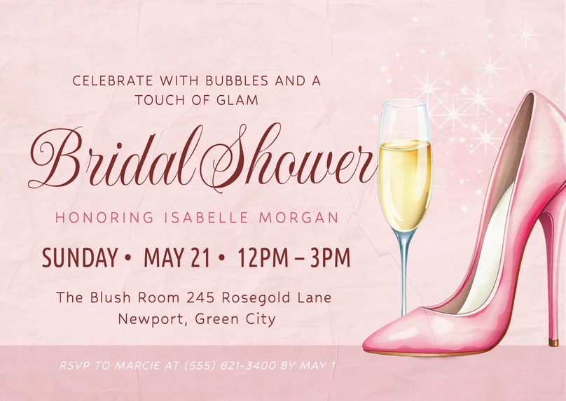 Invitation to Bridal Shower Event