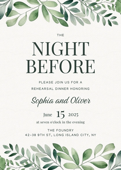 Rehearsal Dinner Invitation