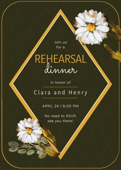 Rehearsal Dinner Announcement
