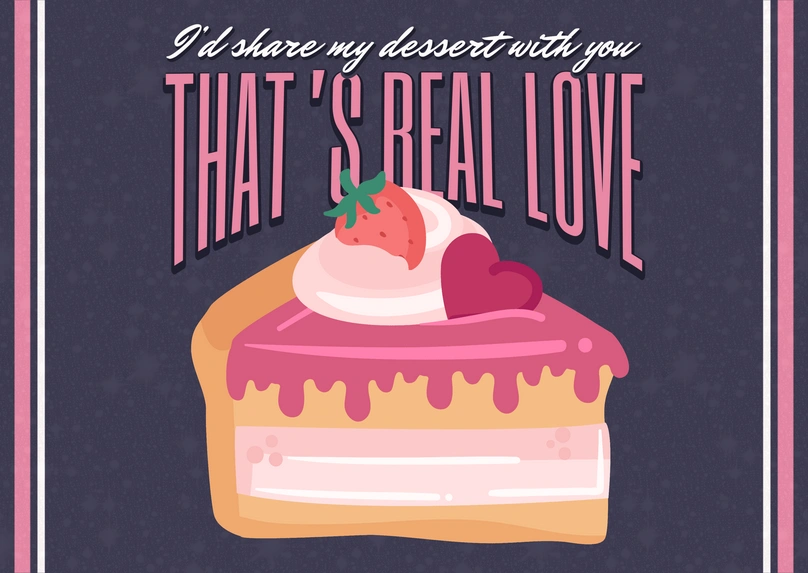 Sharing dessert as an expression of love