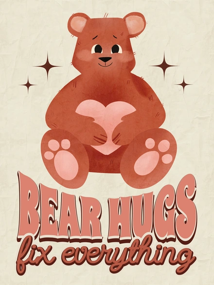 Bear with Motivational Text