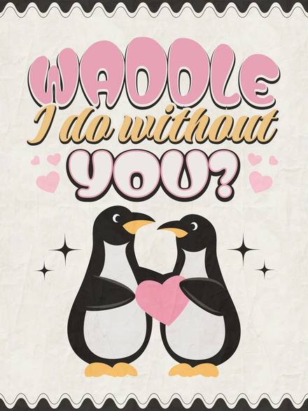 Penguins expressing love