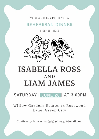 Invitation to Rehearsal Dinner