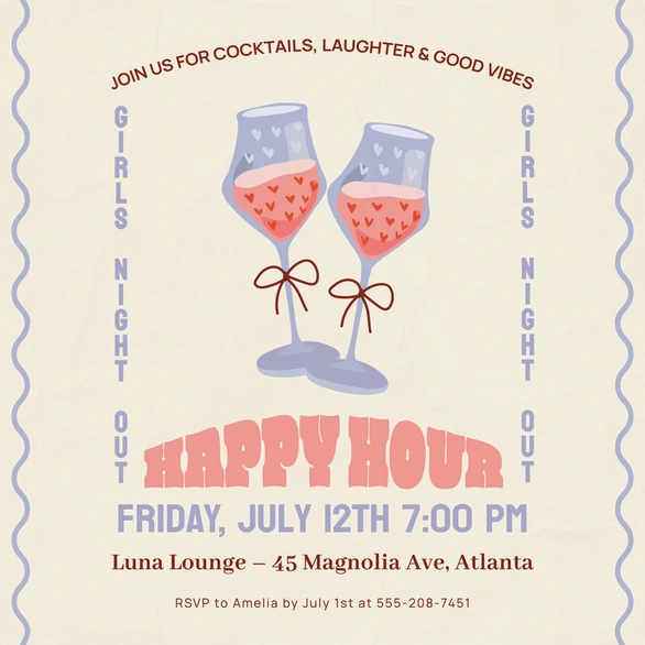 Girls Night Out Invitation