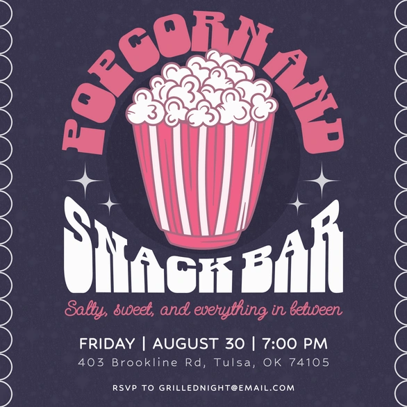 Popcorn and Snack Bar Invitation