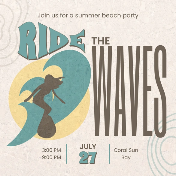 Beach Party Invitation