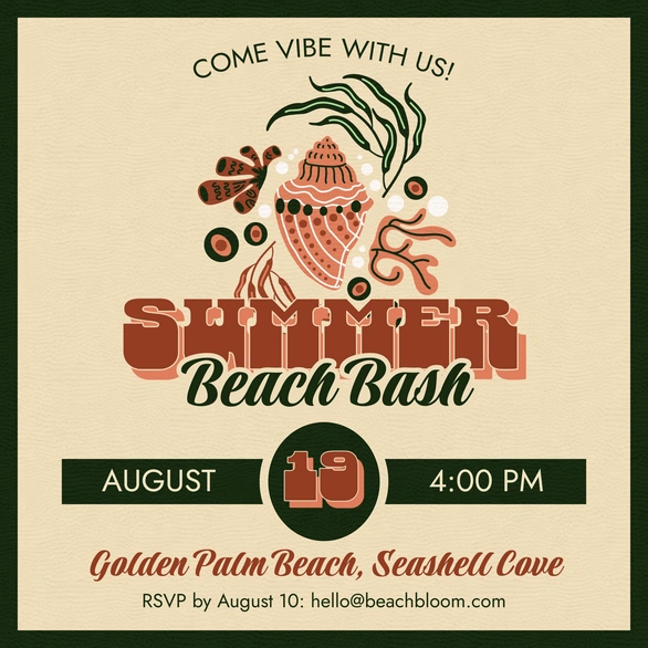 Beach Event Invitation