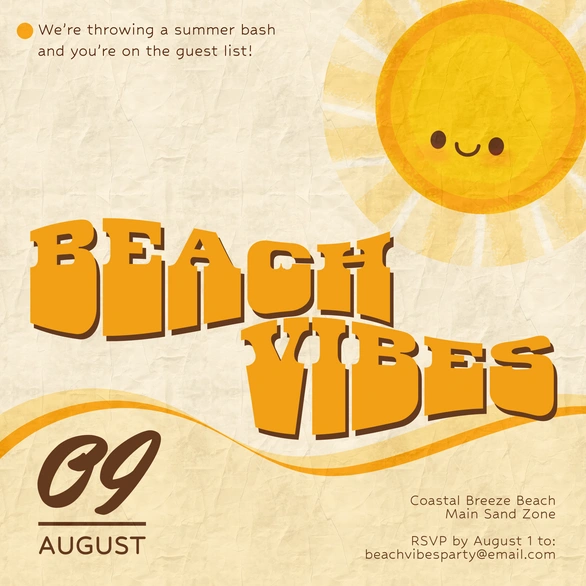 Summer Beach Party Invitation